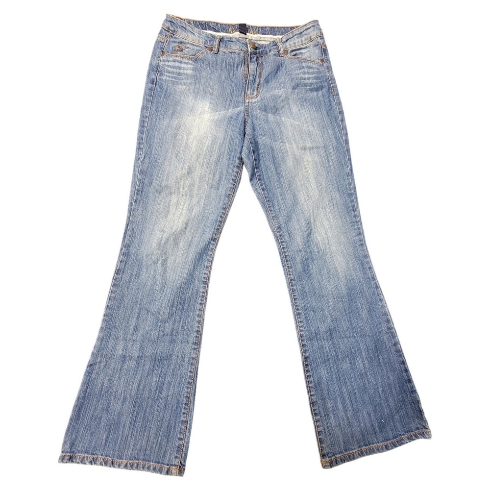 Code Bleu Bootcut Flair Jeans Embroidered‎ Rhinestone Sequin Western Women's 12R